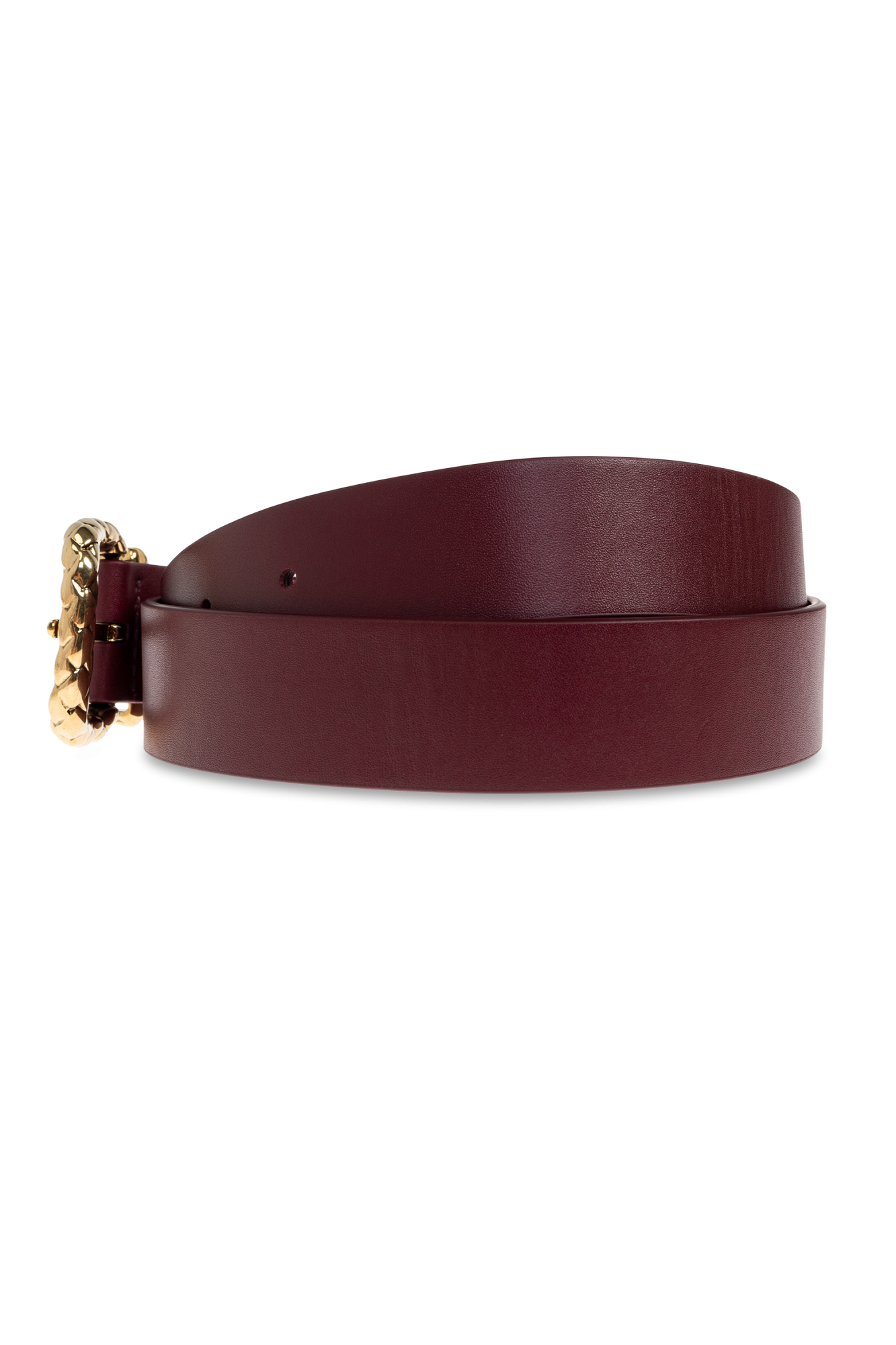 Burgundy Leather belt Bottega Veneta - Vitkac France